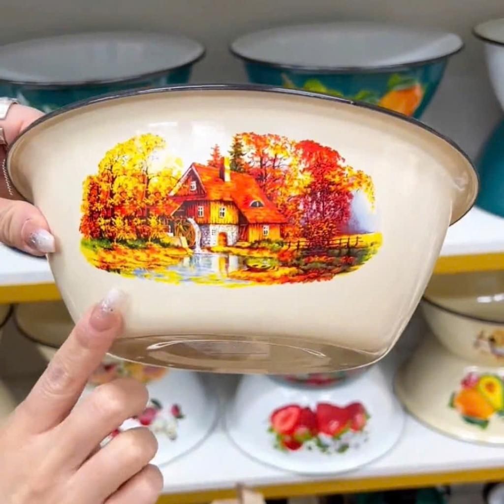 Chậu tráng men phong cách châu Âu kiểu cũ BKCECN-9317
