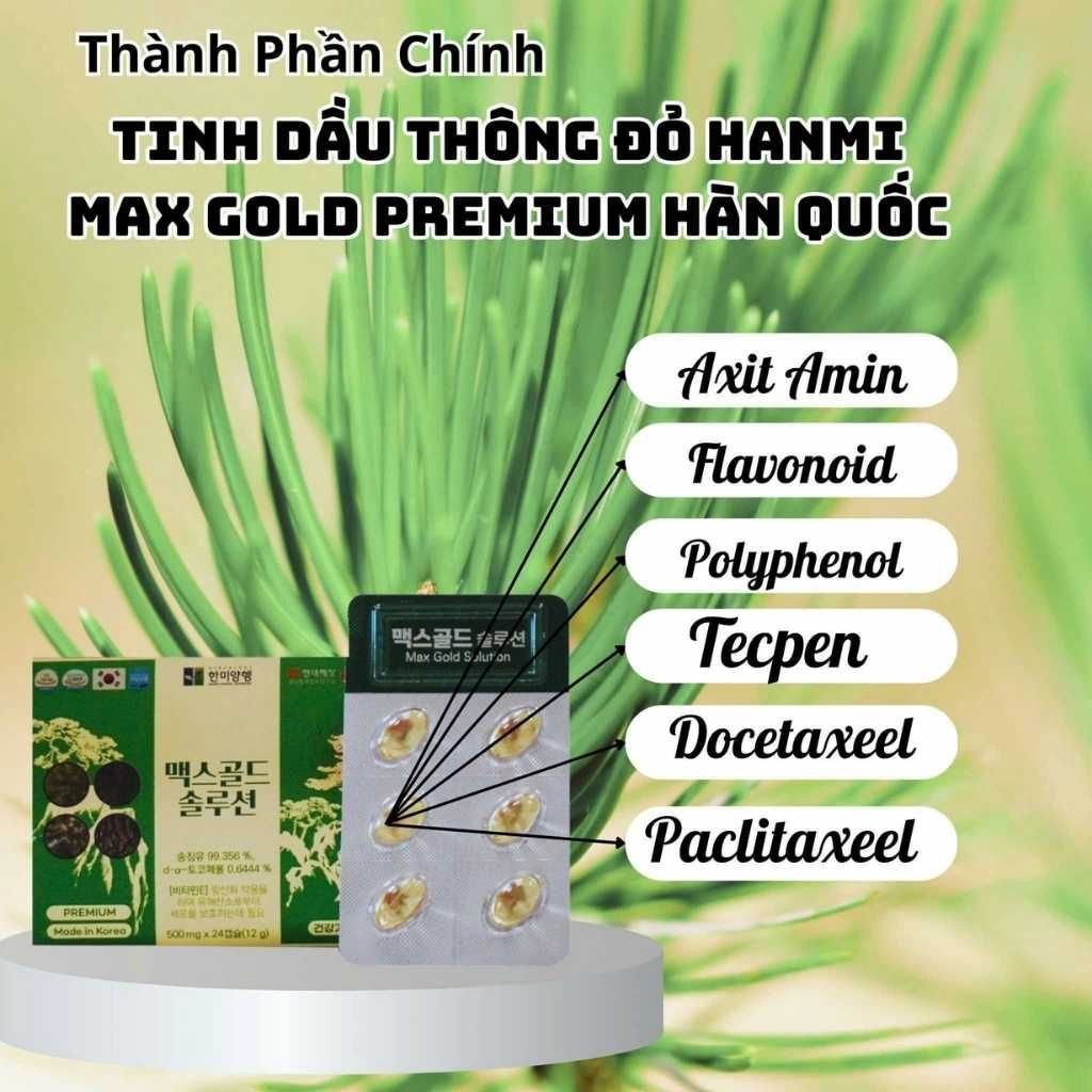 Tinh dầu thông đỏ max gold mẫu mới BKHEKR-9197