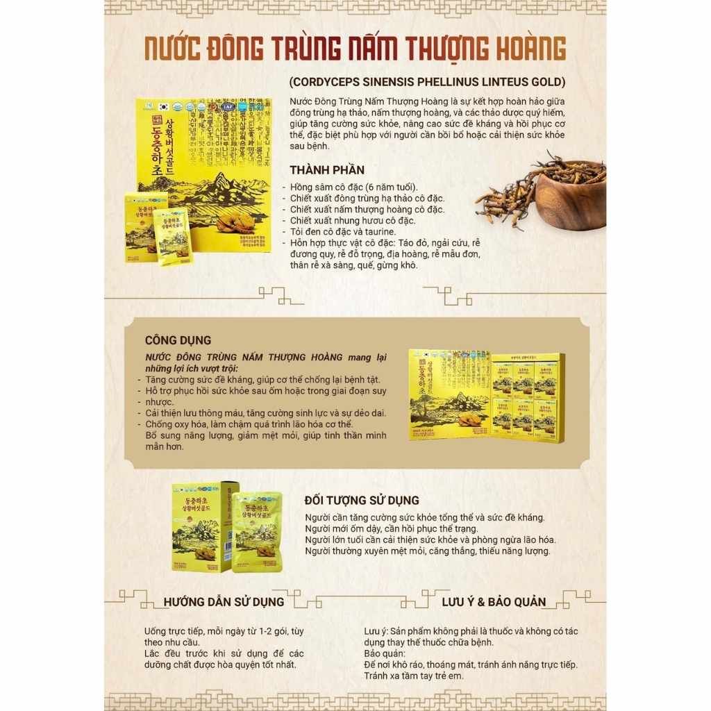 Nước Đông Trùng Hạ Thảo Nấm Linh Chi BKHEKR-9205