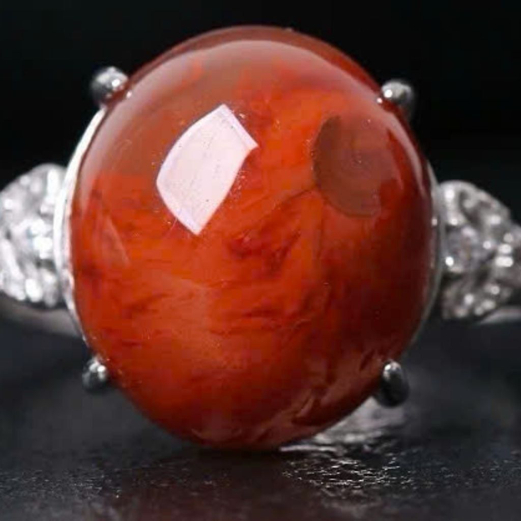 Nhẫn đá mã não đỏ BKSTCN-9226