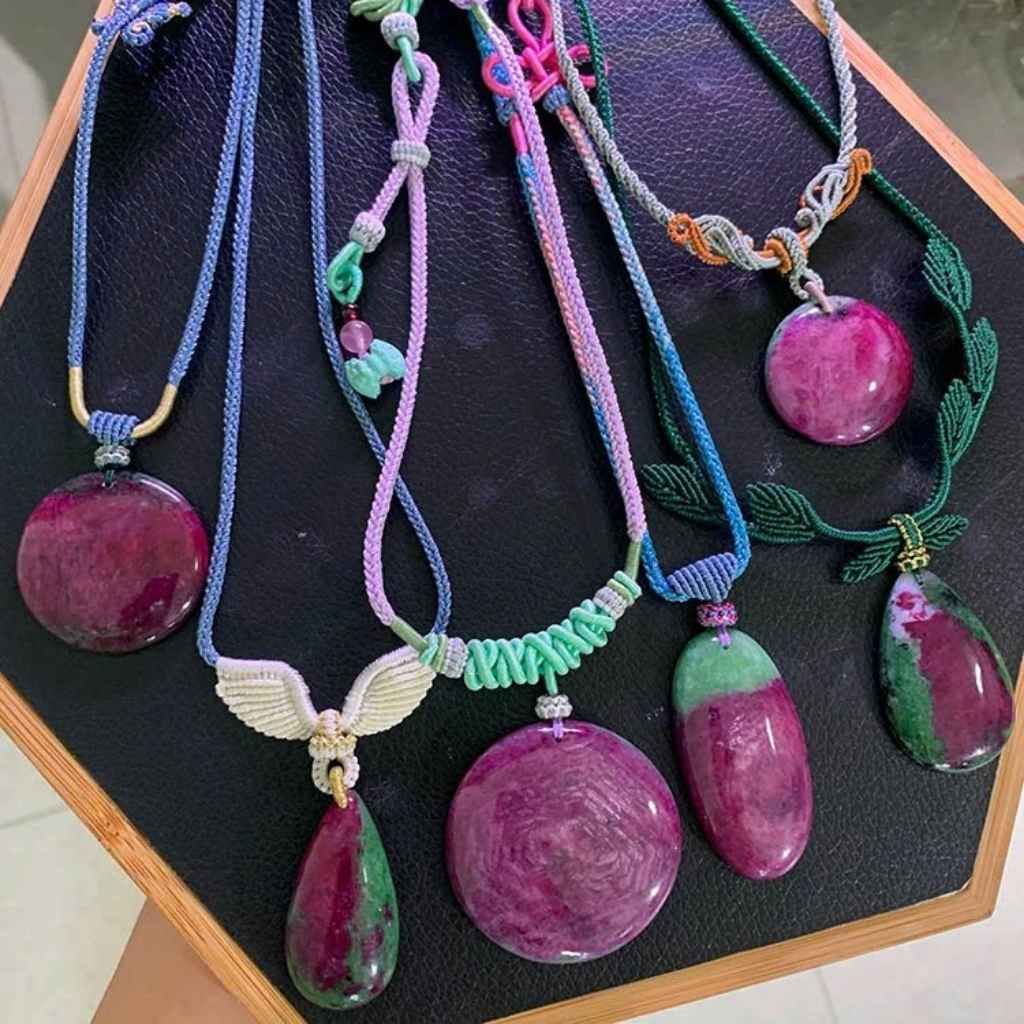Mặt đá Ruby Zoisite tự nhiên BKSTCN-9235