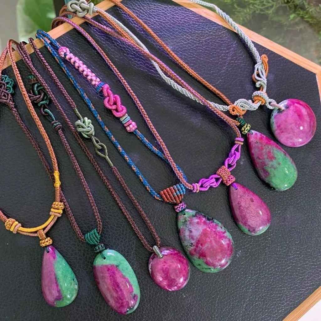 Mặt đá Ruby Zoisite tự nhiên BKSTCN-9235