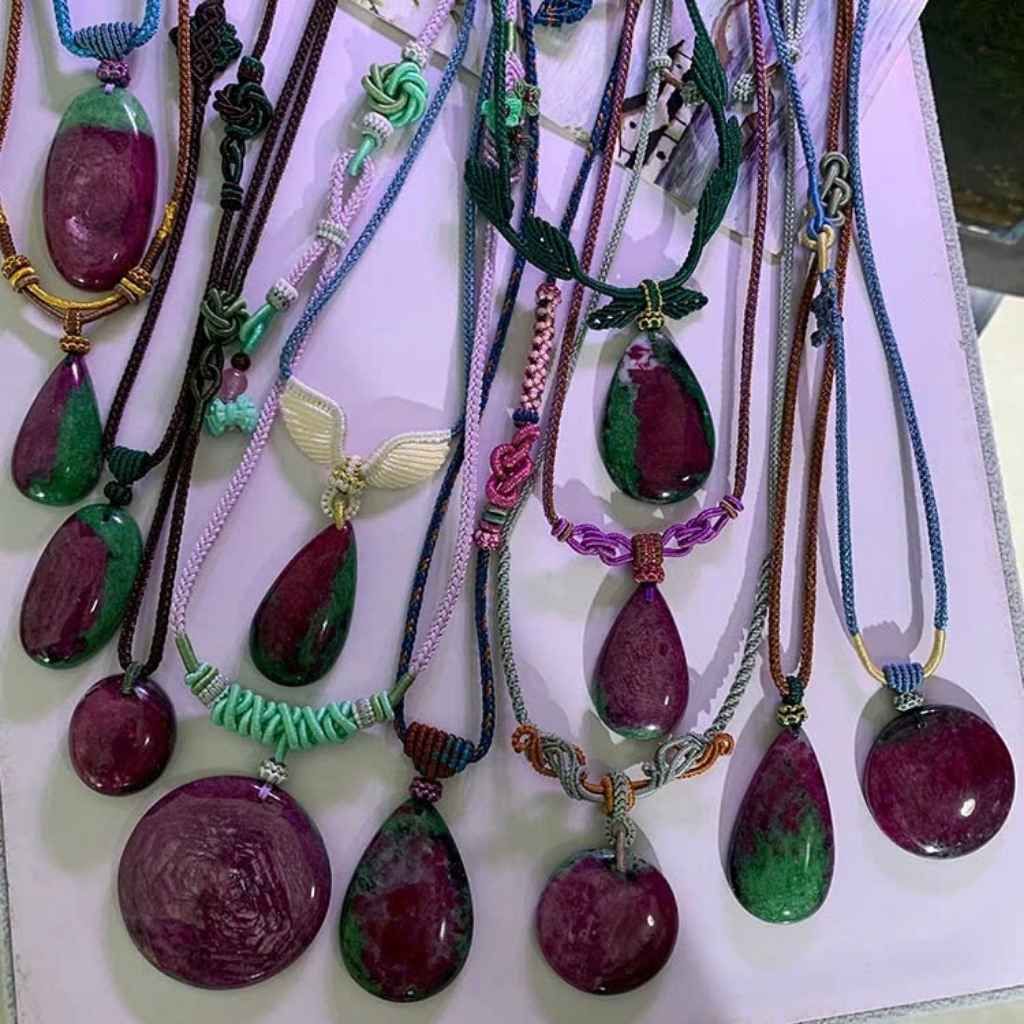 Mặt đá Ruby Zoisite tự nhiên BKSTCN-9235