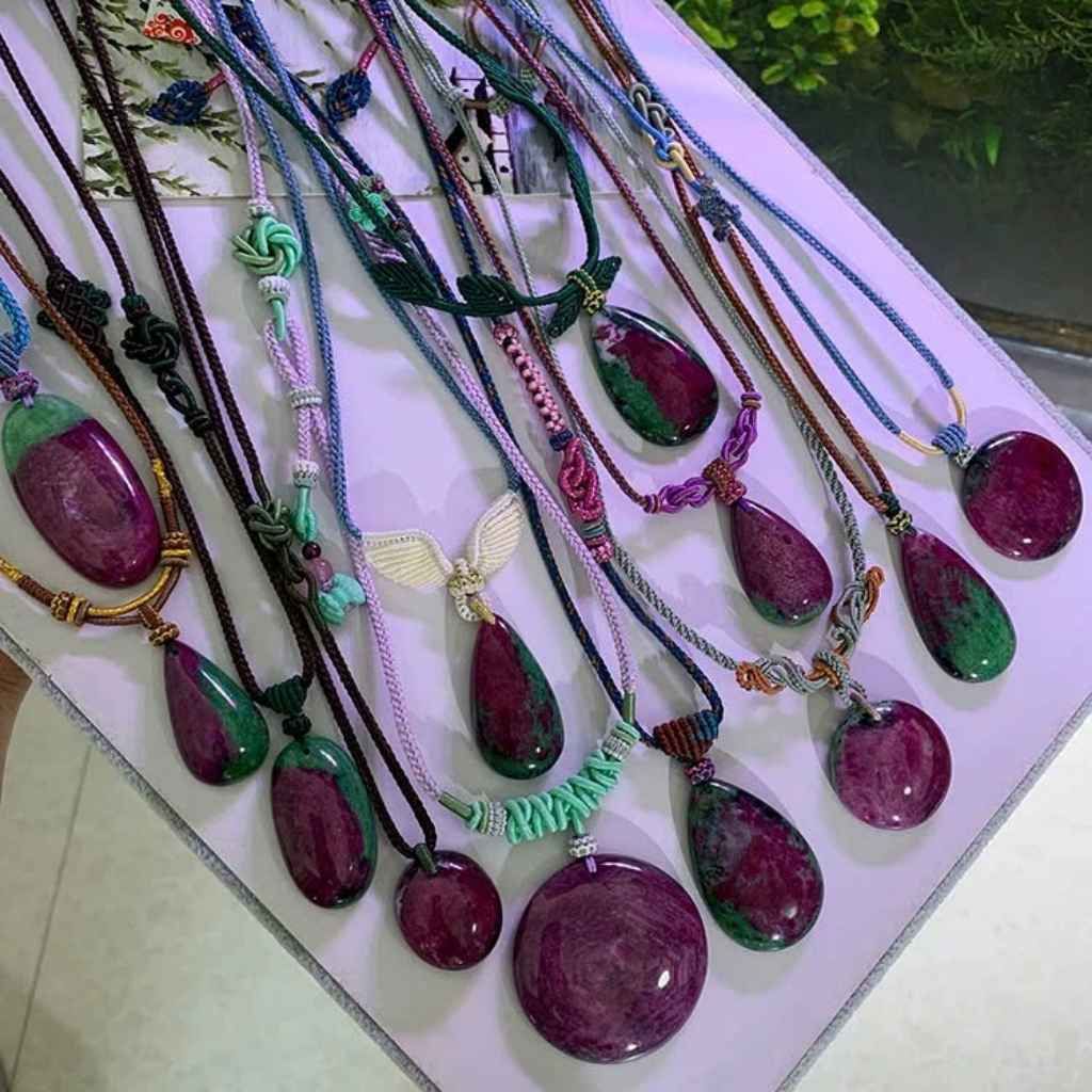 Mặt đá Ruby Zoisite tự nhiên BKSTCN-9235