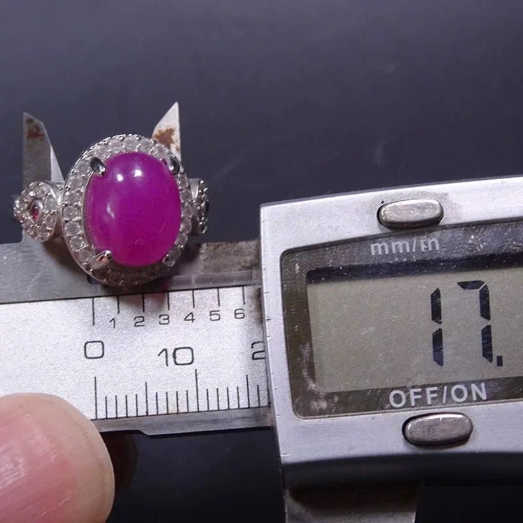 Nhẫn Ruby Tím Bọc Bạc S925 BKSTCN-9248