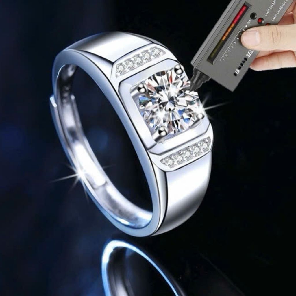 Nhẫn Nam Bạc S925 Đính Đá Moissanite BKSTCN-9249