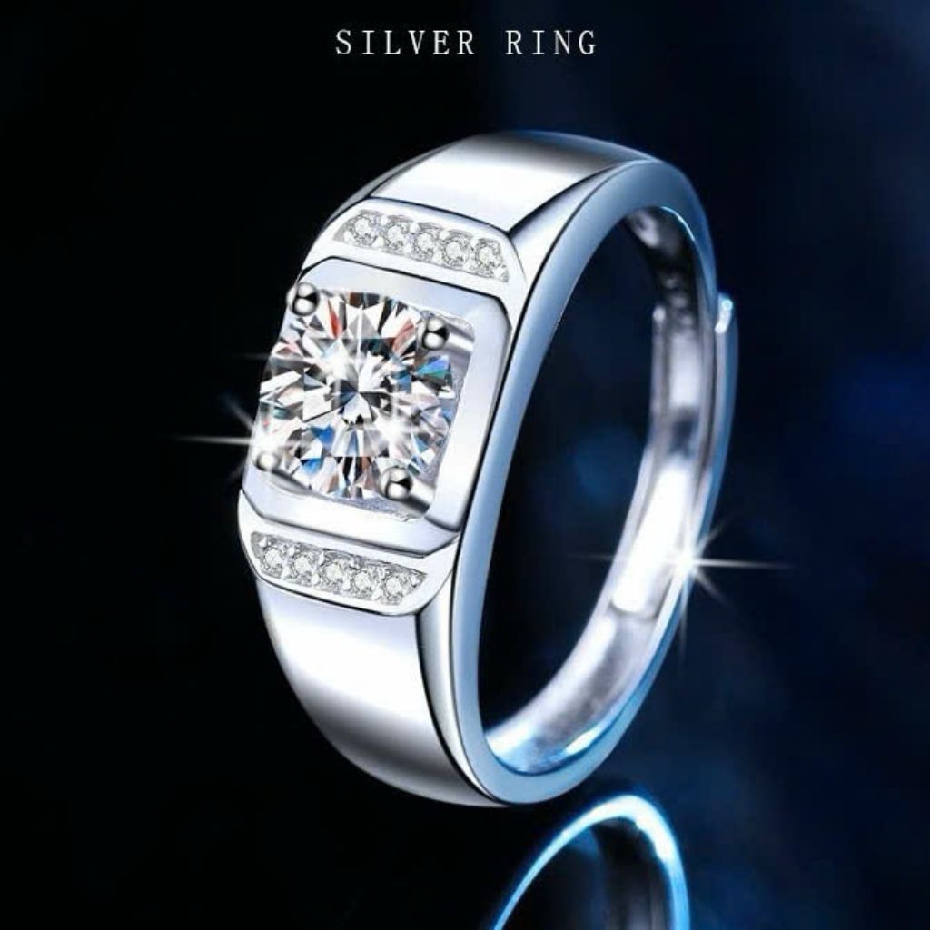 Nhẫn Nam Bạc S925 Đính Đá Moissanite BKSTCN-9249