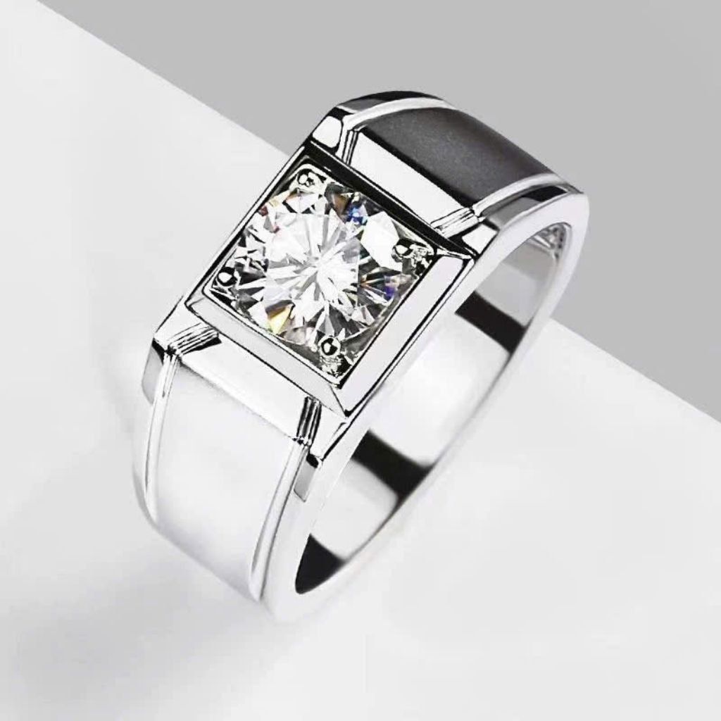 Nhẫn Nam Mạ Bạch Kim Sang Trọng BKSTCN-9251