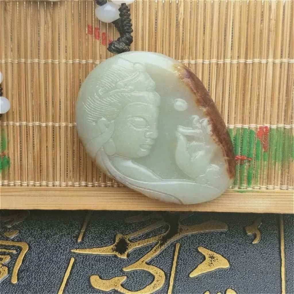 Dây Chuyền Quan Âm Ngọc Hoà Điền BKSTCN-9265