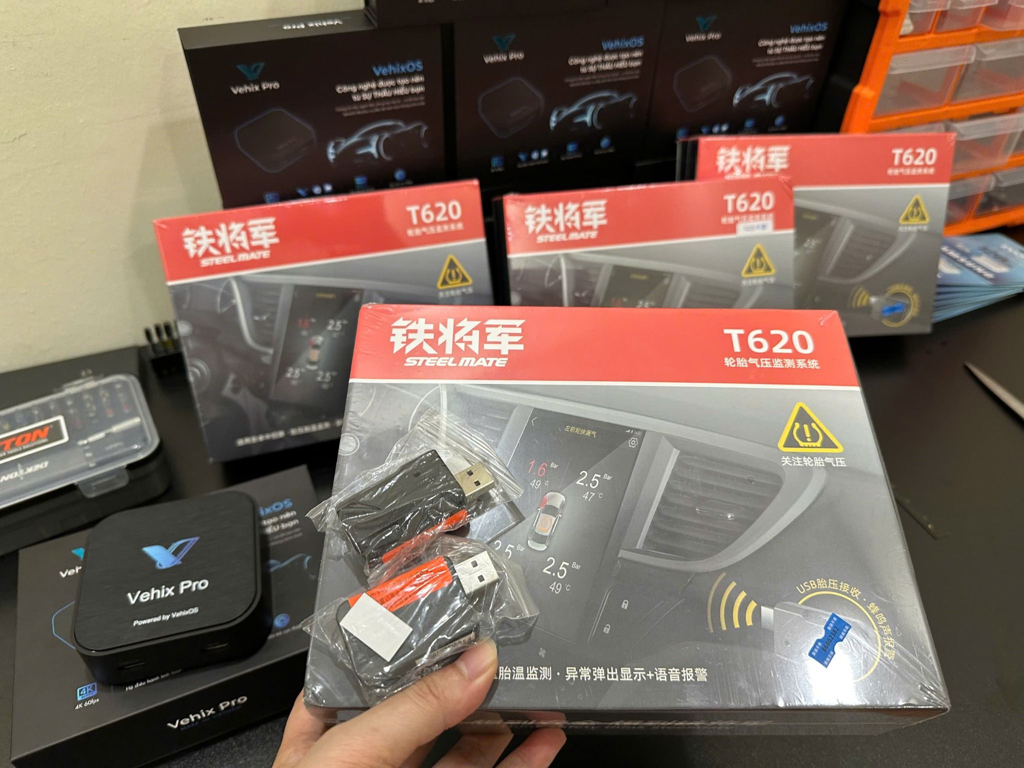 Cảm biến áp suất lốp Steelmate tương thích với Vehix Pro
