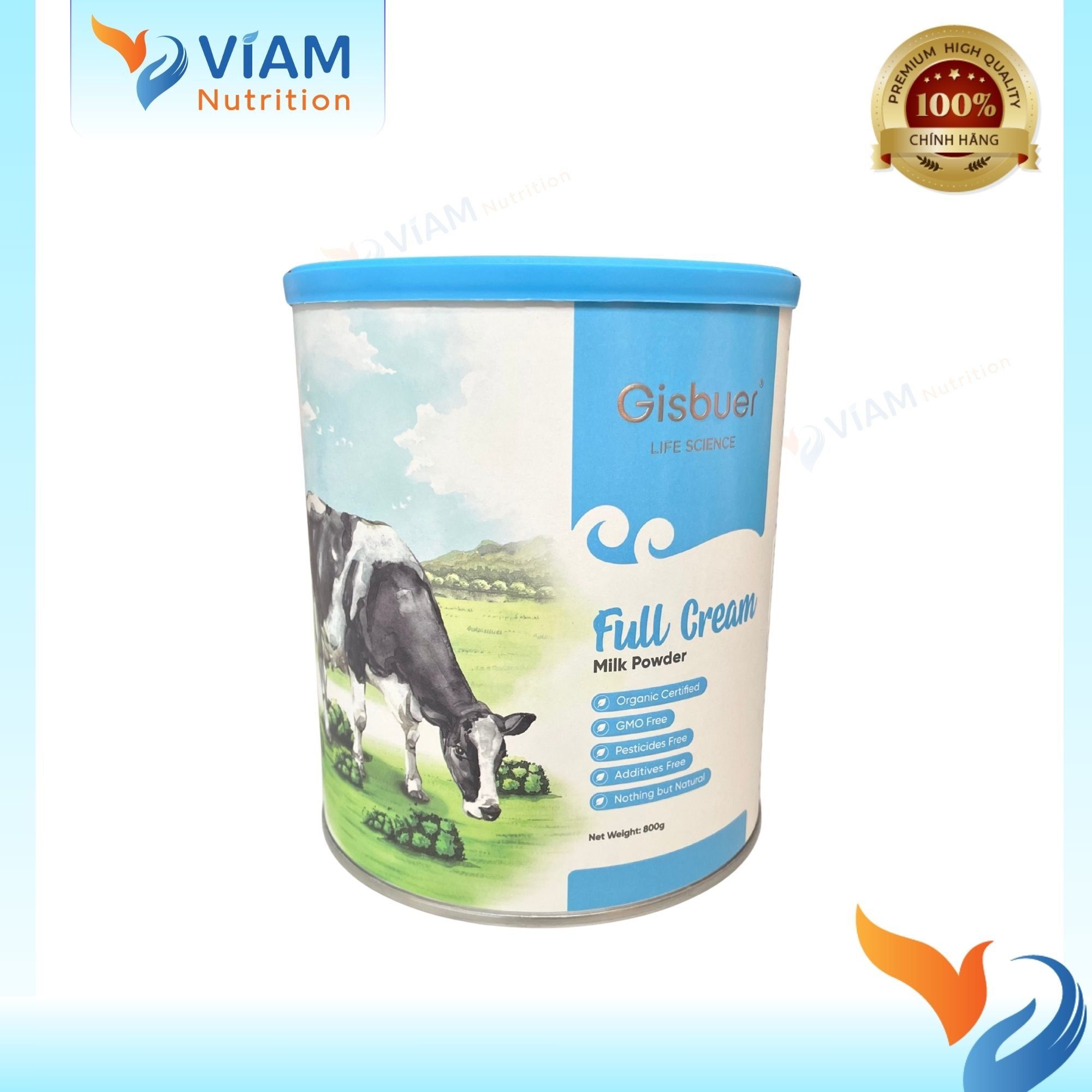 Gisbuer Organic Full Cream Milk Powder 800g