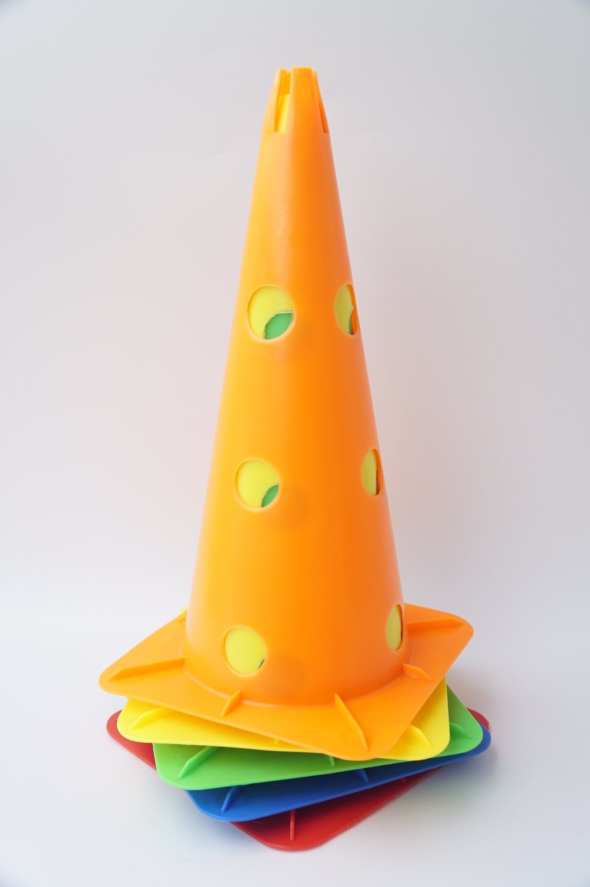 Cone Nấm Trụ Cao Đa Năng - Dụng Cụ Tập Bóng Đá, Cảnh Báo Giao Thông, Chướng Ngại Vật Sân Bãi - Cone 50cm