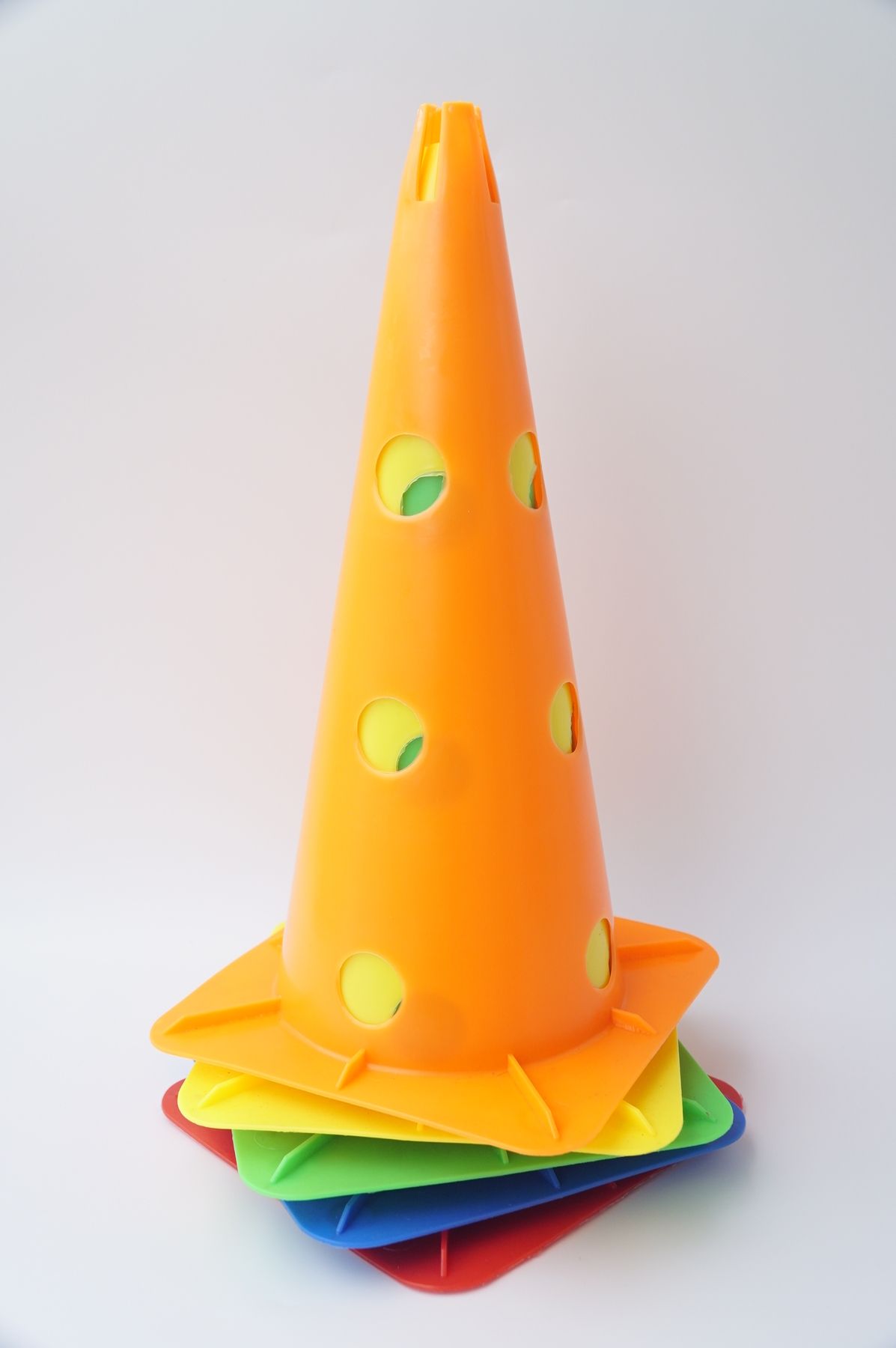 Cone Nấm Trụ Cao Đa Năng - Dụng Cụ Tập Bóng Đá, Cảnh Báo Giao Thông, Chướng Ngại Vật Sân Bãi - Cone 40cm