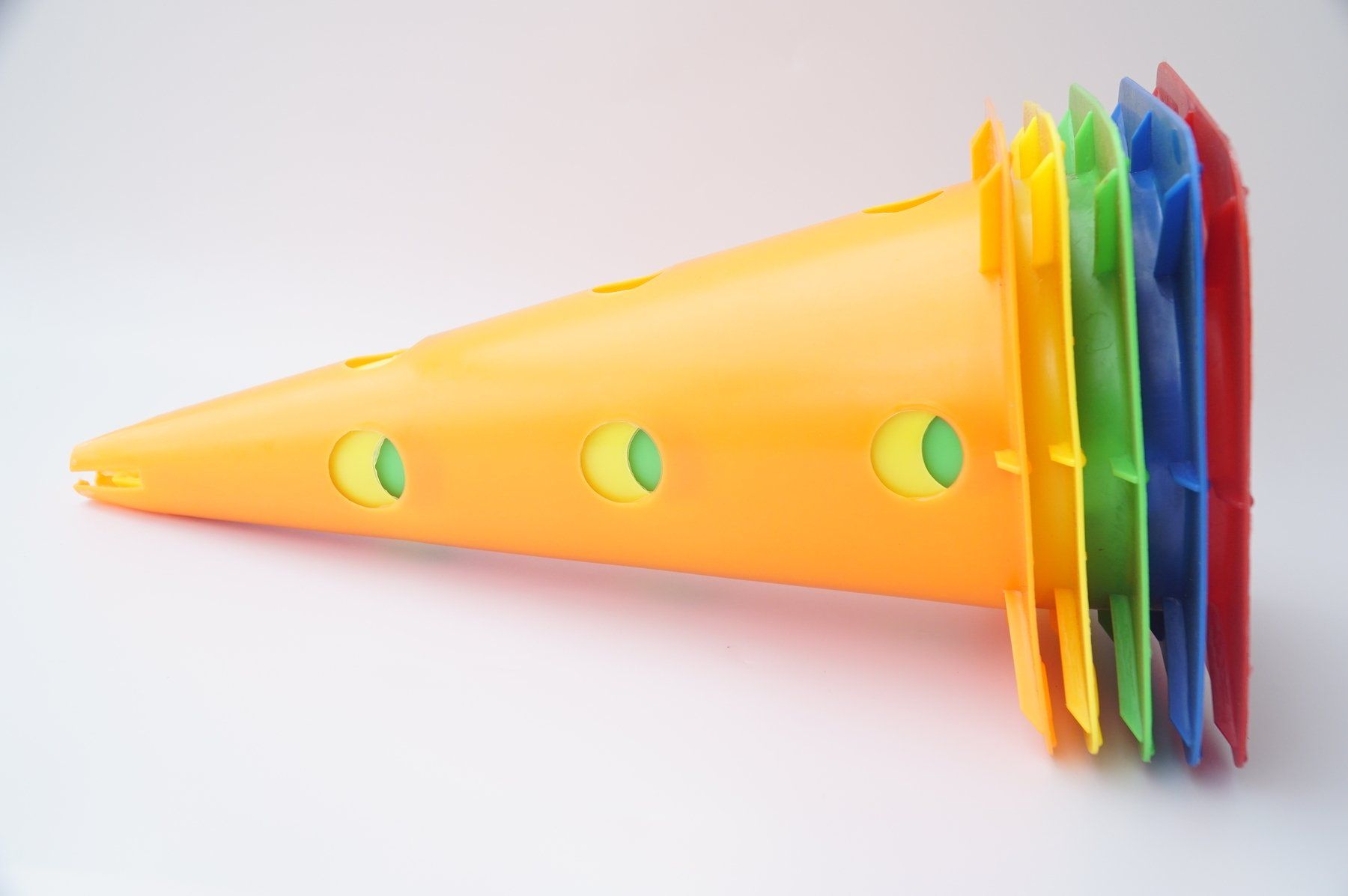 Cone Nấm Trụ Cao Đa Năng - Dụng Cụ Tập Bóng Đá, Cảnh Báo Giao Thông, Chướng Ngại Vật Sân Bãi - Cone 40cm