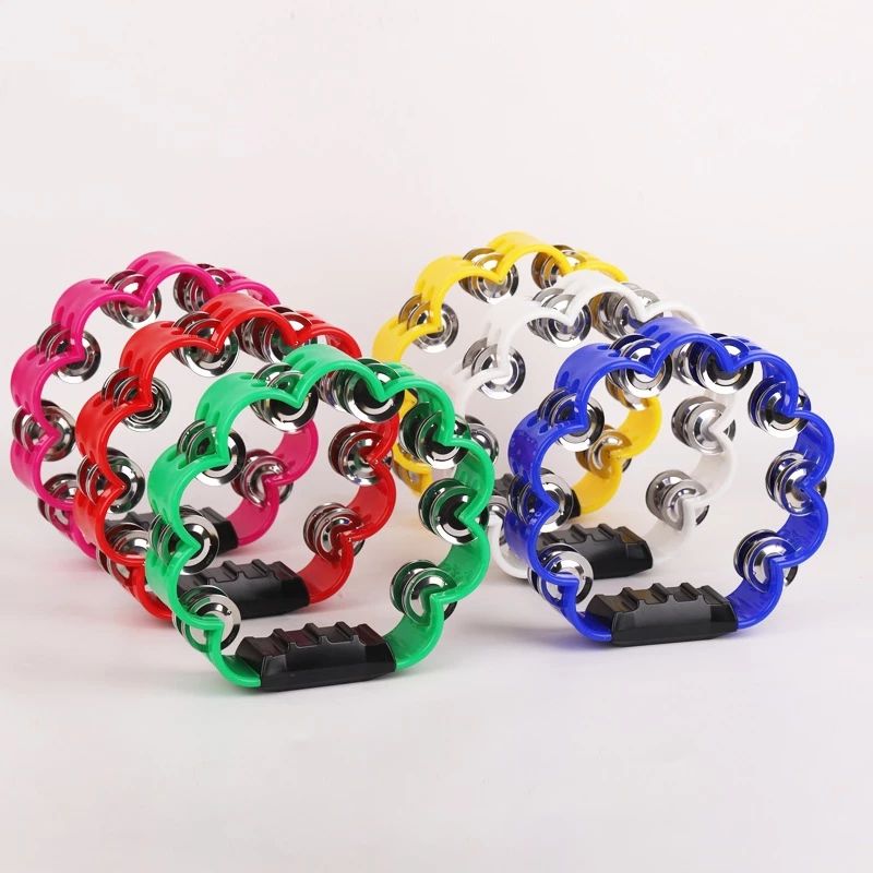 Xắc xô lắc tay loại lớn, lục lạc tambourine cầm tay hình bông hoa - Loại xịn size lớn