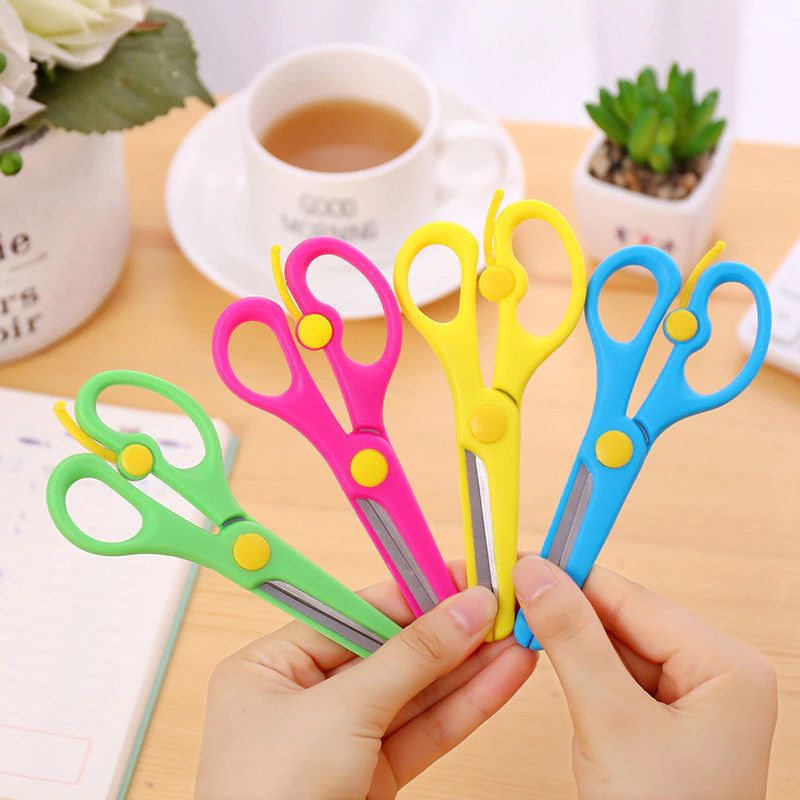 Kéo cắt giấy trẻ em an toàn cho bé, kéo tập cắt giấy cho trẻ mầm non - Nhiều màu