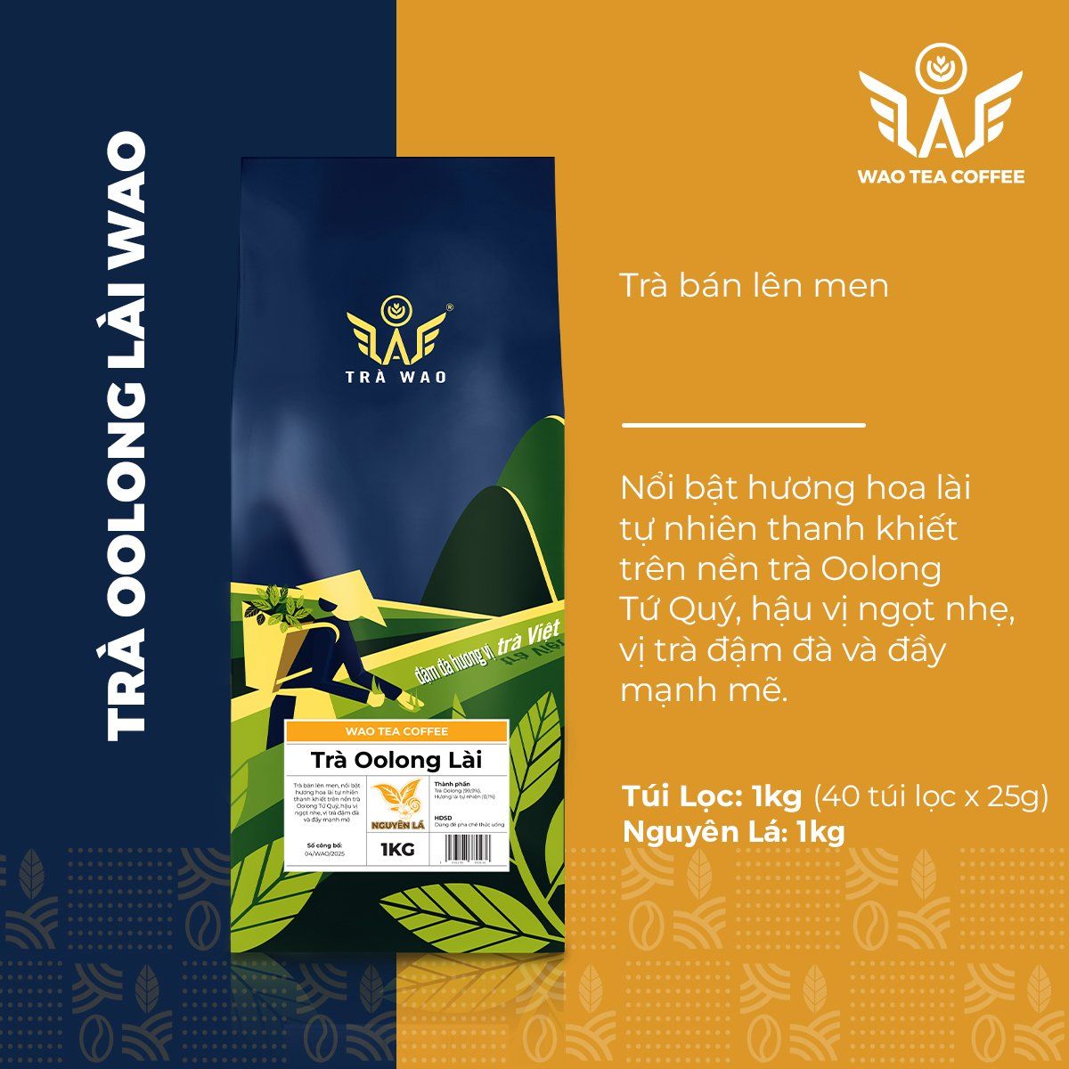 Trà Oolong Lài (Nhài) WAO (1kg)
