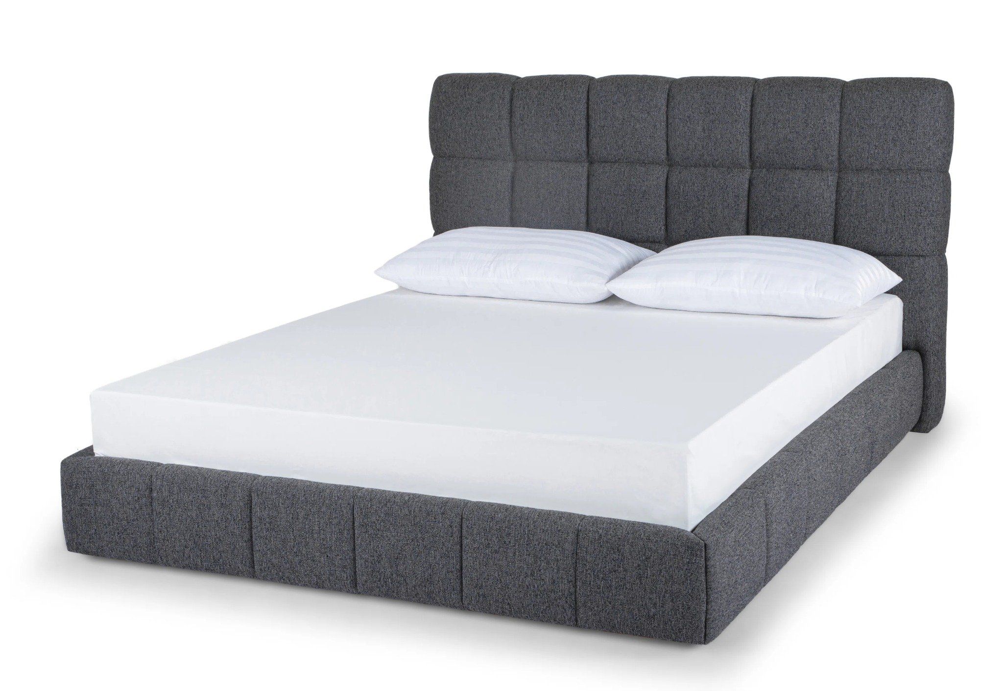 Giường ngủ bọc nỉ xám đen GN111 Smoky kiểu dáng sang trọng