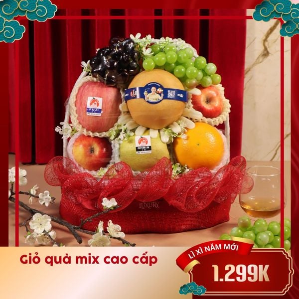 Top 25+ Mẫu Giỏ Quà Tết Doanh Nghiệp 2026 Đẹp – Ngân Sách Từ 299K giỏ quà tết 1tr2