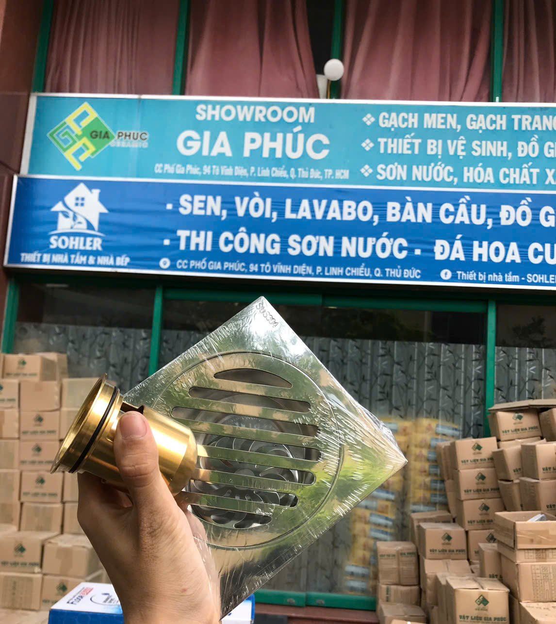 PHỄU THOÁT SÀN INOX 304 CHỐNG HÔI, CHỐNG RỈ SÉT KT 15*15 MẶT 6LY ĐẾ ĐỒNG ĐẦU ĐẠN