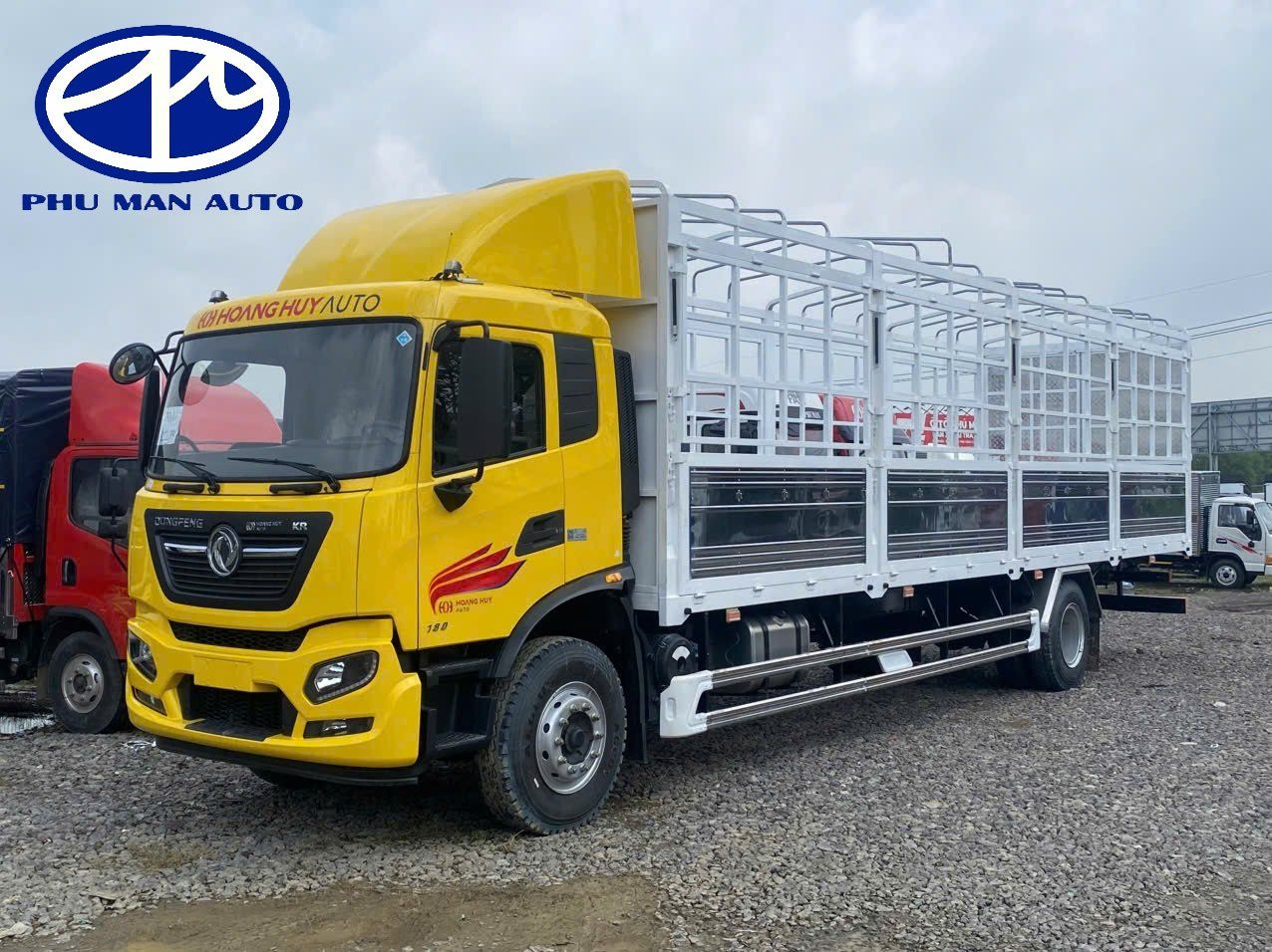 (Hot New) XE TẢI DONGFENG KR180 THÙNG BẠT DÀI 9M9 CAO 2M52 (59 KHỐI)
