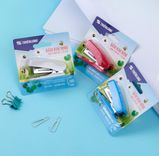 Bấm kim mini số 10 - Mini Stapler Thiên Long - Bấm nhẹ hơn - Màu ngẫu nhiên