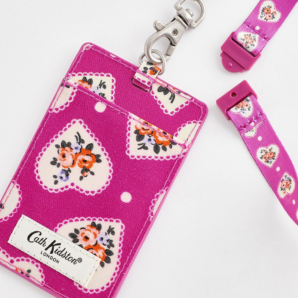 Thẻ đeo tên/Lanyard - Lace Hearts - Pink - B15630