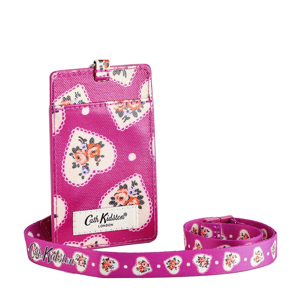 Thẻ đeo tên/Lanyard - Lace Hearts - Pink - B15630