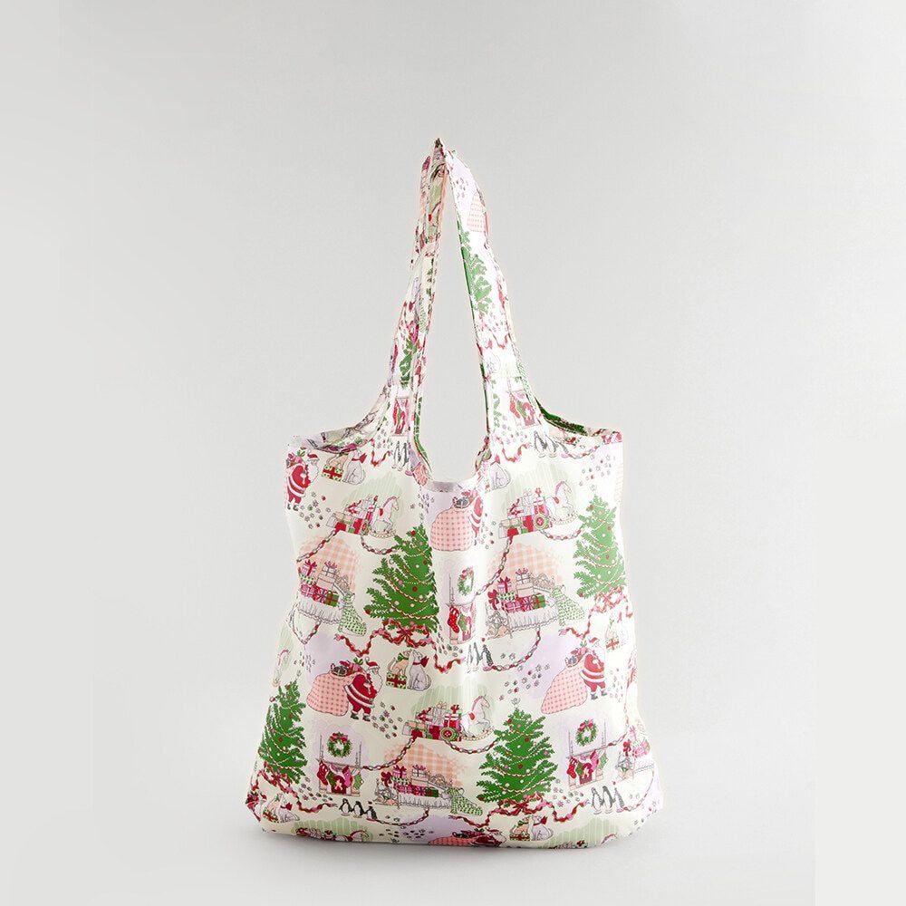 Túi đeo vai/Shopper Bags - Christmas House - Cream - B47252