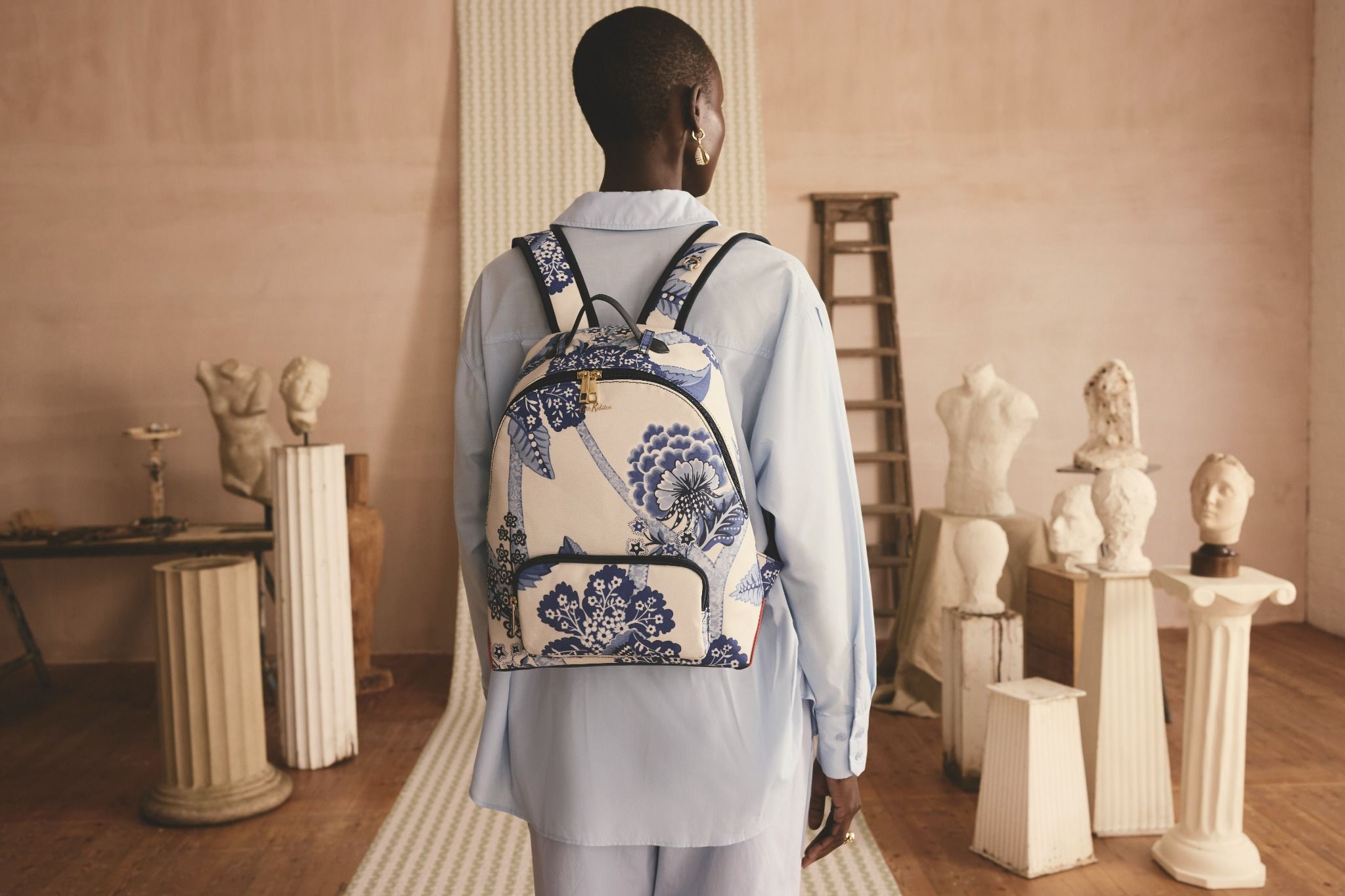 Ba lô đi học/đi làm/Backpack - Doodles & Daydreams Floral - Blue/White - AA2193