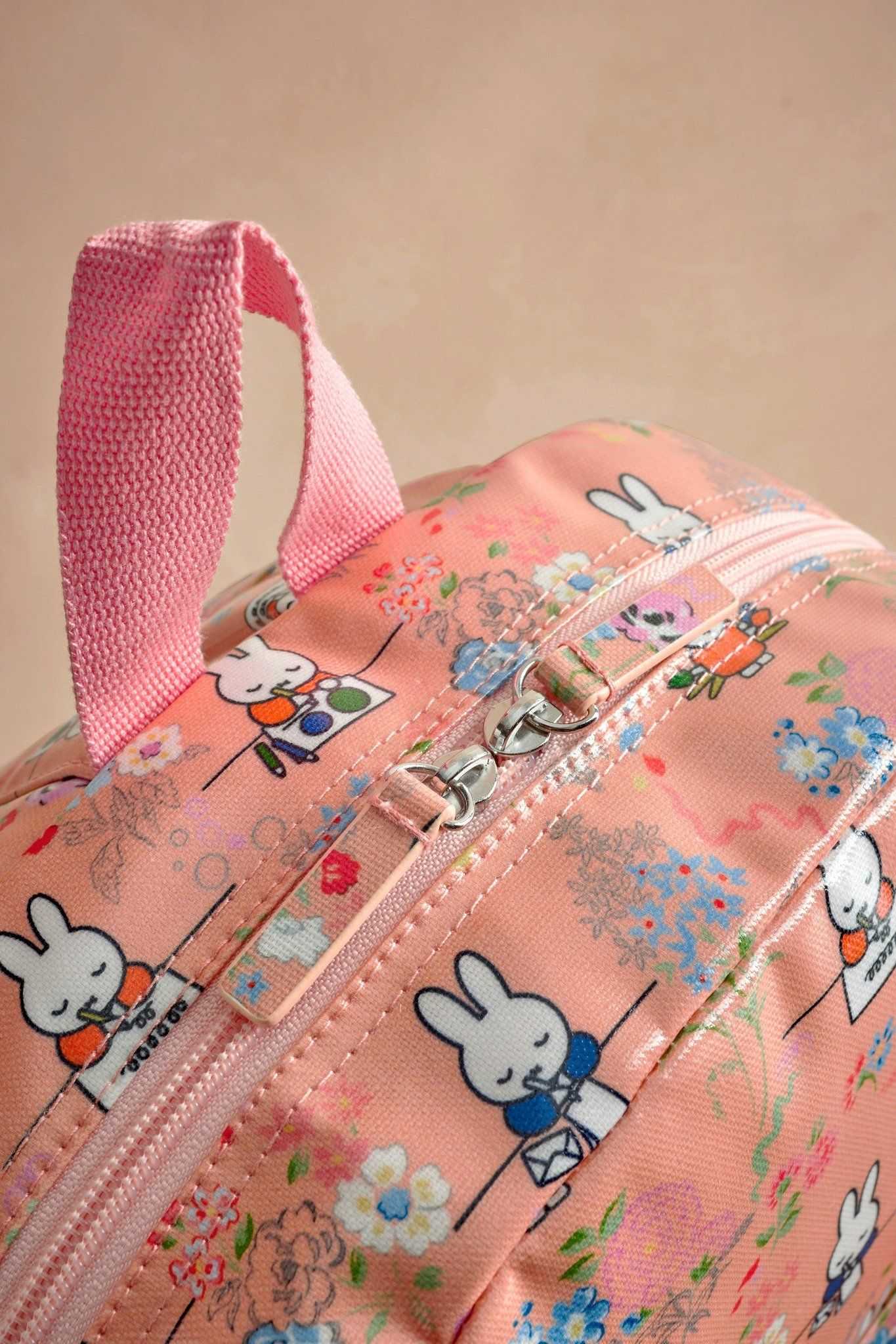 Ba lô cho bé/Kids Backpacks - Miffy Canvas - Coral Pink - AK5851