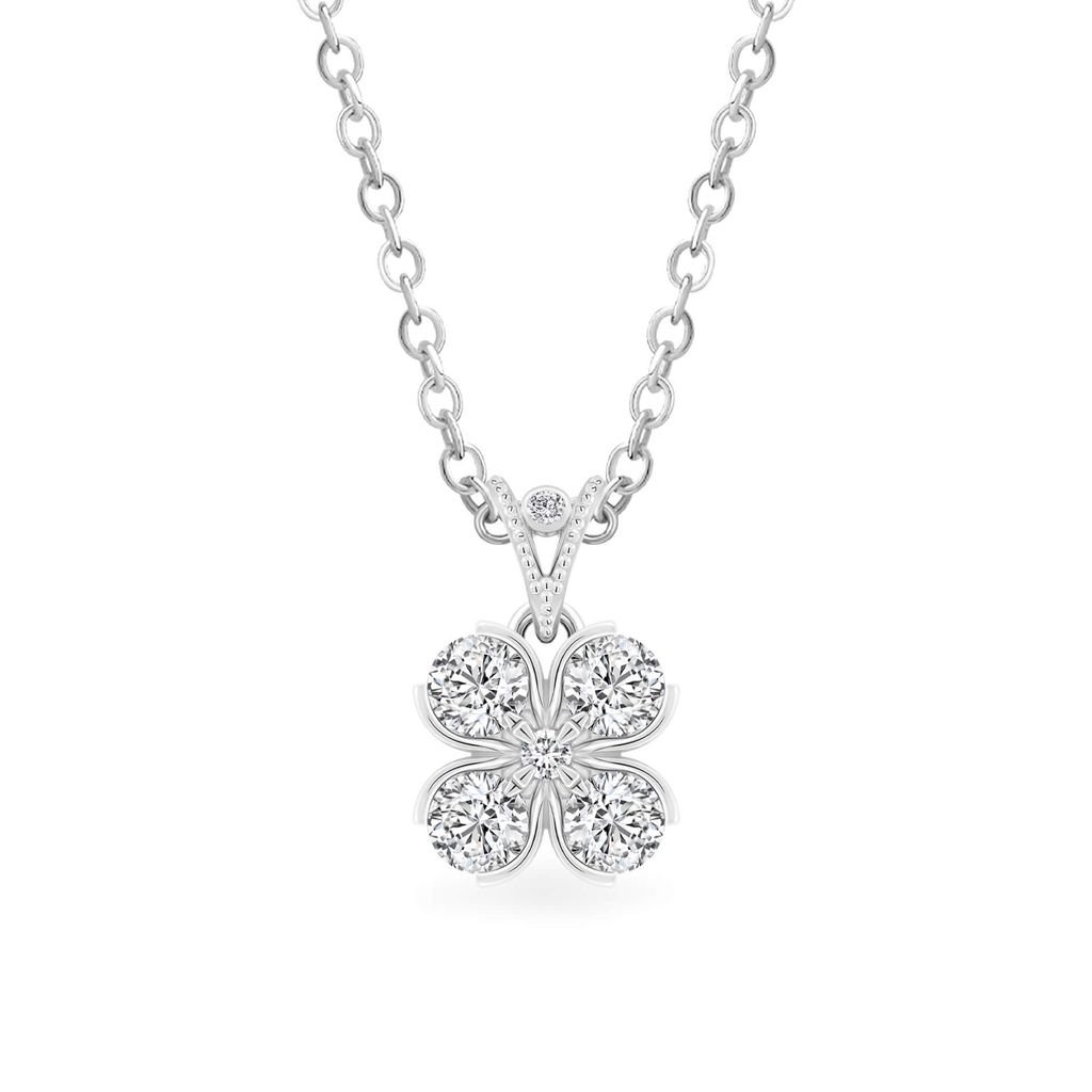 Mặt dây vàng trắng 14K gắn kim cương DOJI AFPB902103F2HM1