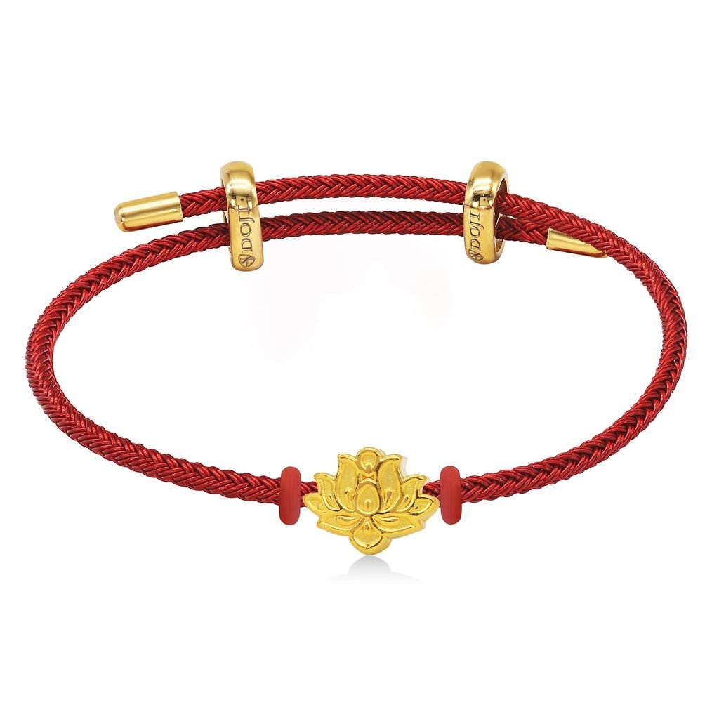 Vòng charm hoa sen vàng 24K DOJI BCB5003490A1XX1
