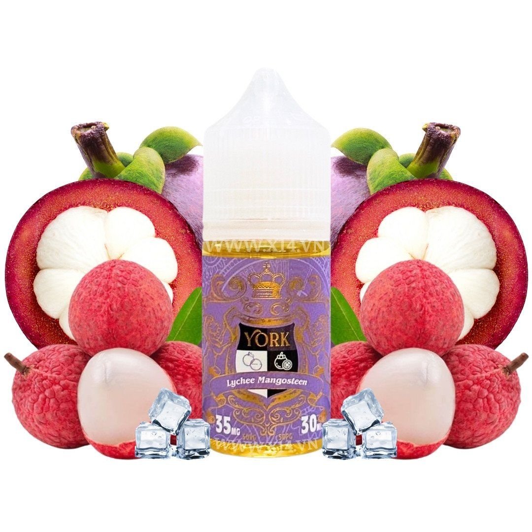 York Vải Măng Cụt (Lychee Mangosteen) 30ml Saltnic