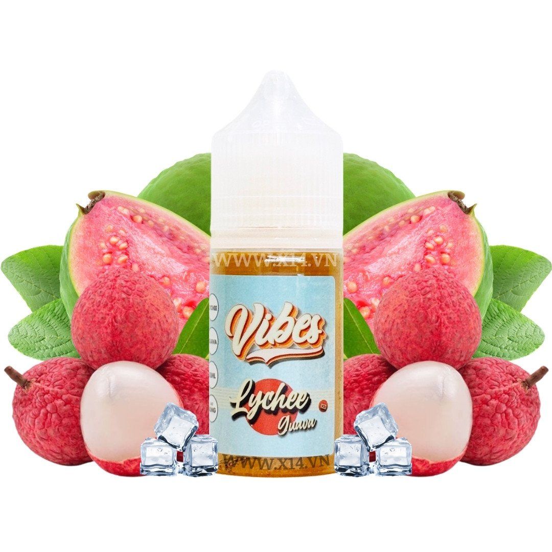 Vibes Vải Ổi Lạnh (Lychee Guava Ice) 30ml Saltnic