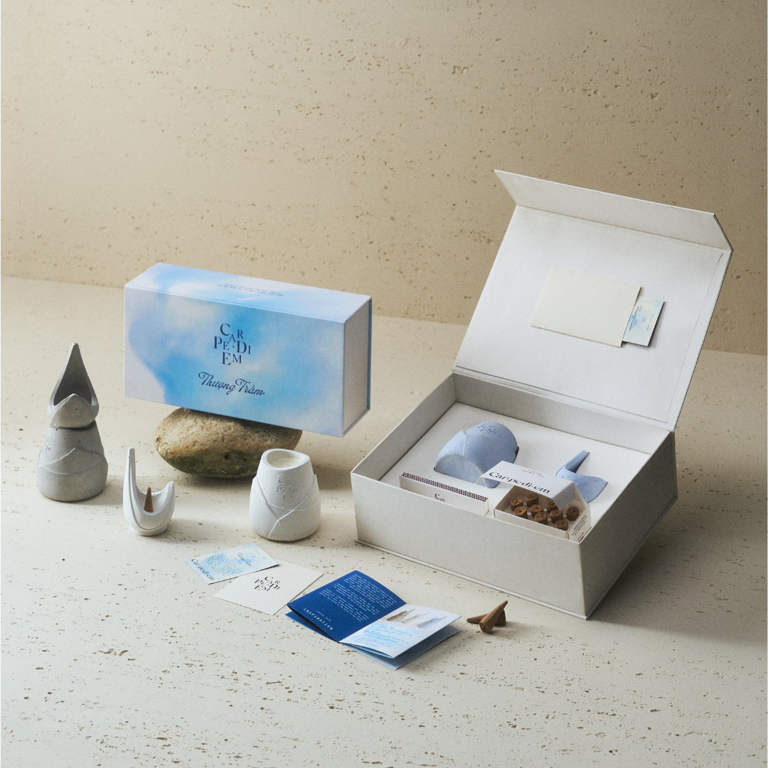 THƯỢNG TRẦM GIFT SET – Bộ quà tặng nến thơm từ trầm hương Việt Nam