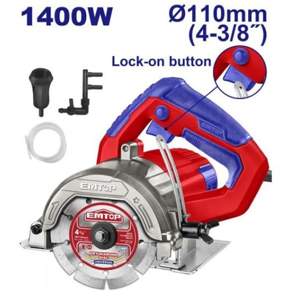 Máy cắt gạch đá 110mm EMTOP EMCT14006