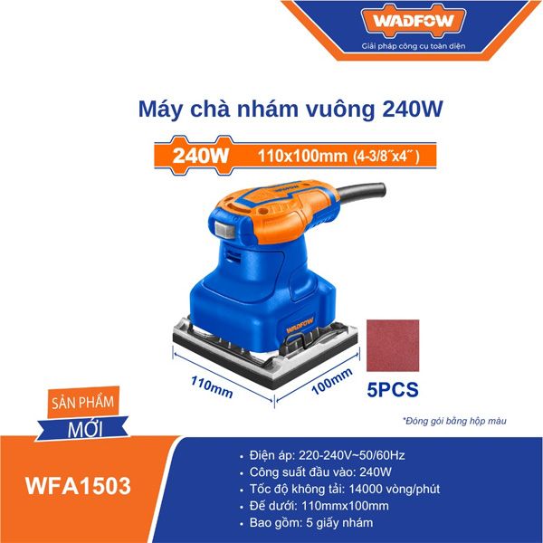 Máy chà nhám vuông 240W WADFOW WFA1503