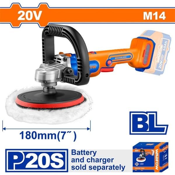Máy đánh bóng dùng pin 20V-180mm WADFOW WHL1B18