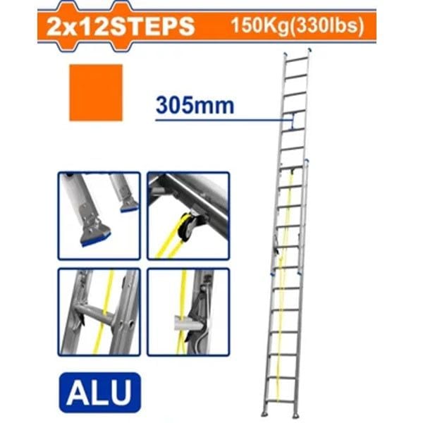 Thang xếp kéo dài 2x12 bậc WADFOW WLD8H24