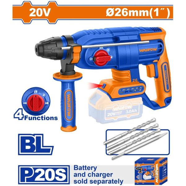 Máy khoan bê tông dùng pin 20V-26mm WADFOW WLM1526