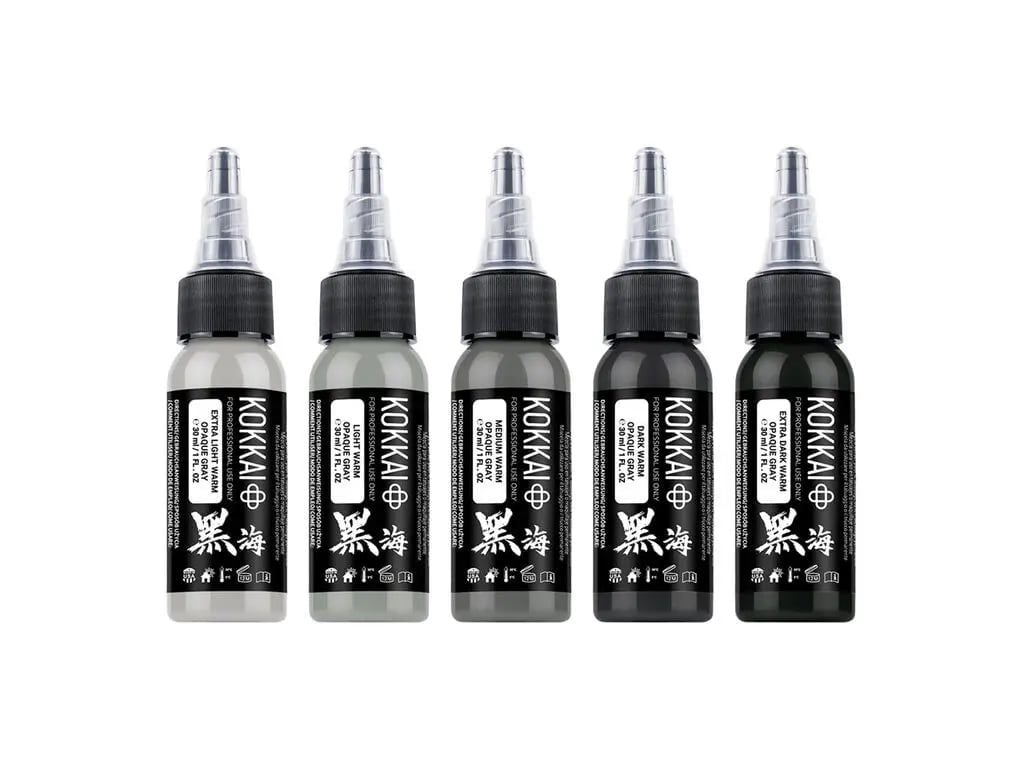Kokkai Sumi Warm Opaque Gray Set 1oz (5Color)
