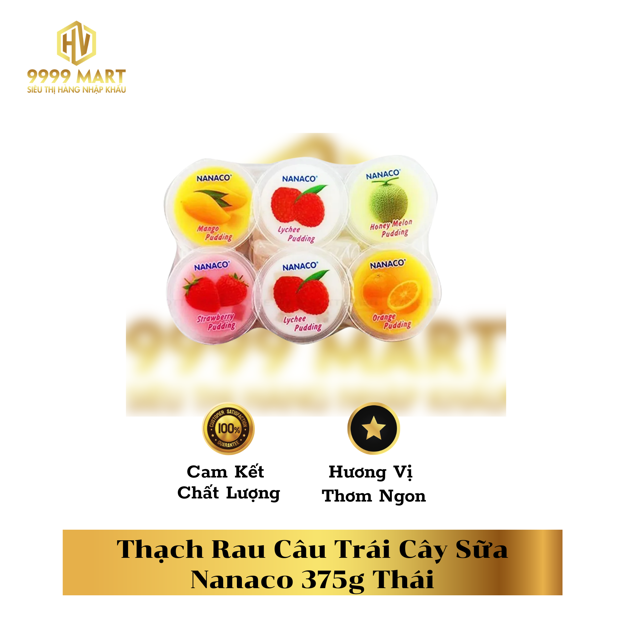Thạch Rau Câu Trái Cây Sữa Nanaco 375g Thái