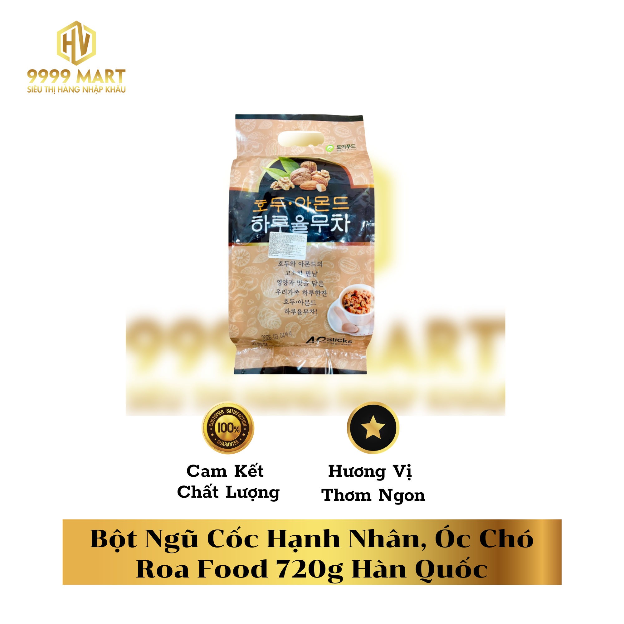 Bột Ngũ Cốc Hạnh Nhân, Óc Chó Roa Food 720g Hàn Quốc