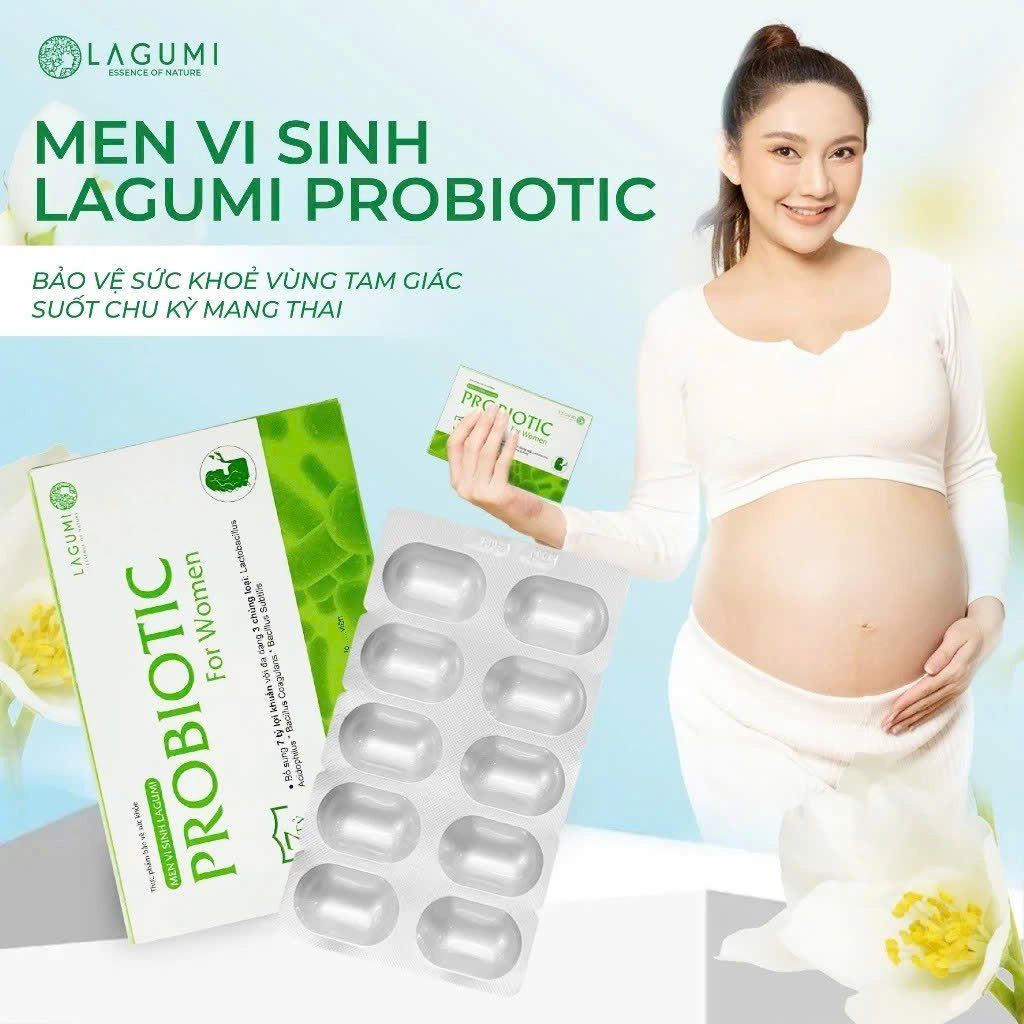 Combo 3 Hộp Viên Uống Men Vi Sinh Phụ Khoa LAGUMI hỗ trợ Giảm Viêm Nấm Khí Hư An Toàn Cho Bầu