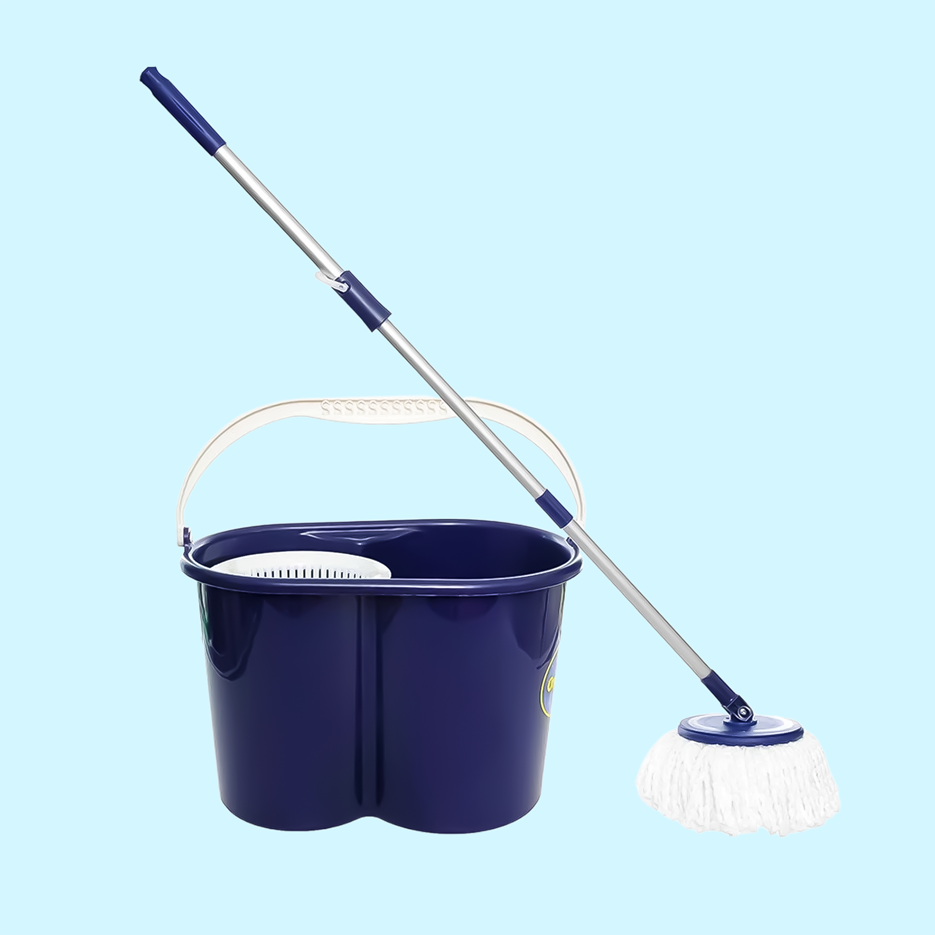 Bộ lau nhà đa năng Omega, thùng xoay 360 độ tiện lợi, cây lau inox chắc chắn, bông lau siêu thấm – giúp làm sạch sàn nhanh chóng, phù hợp cho gia đình và văn phòng
