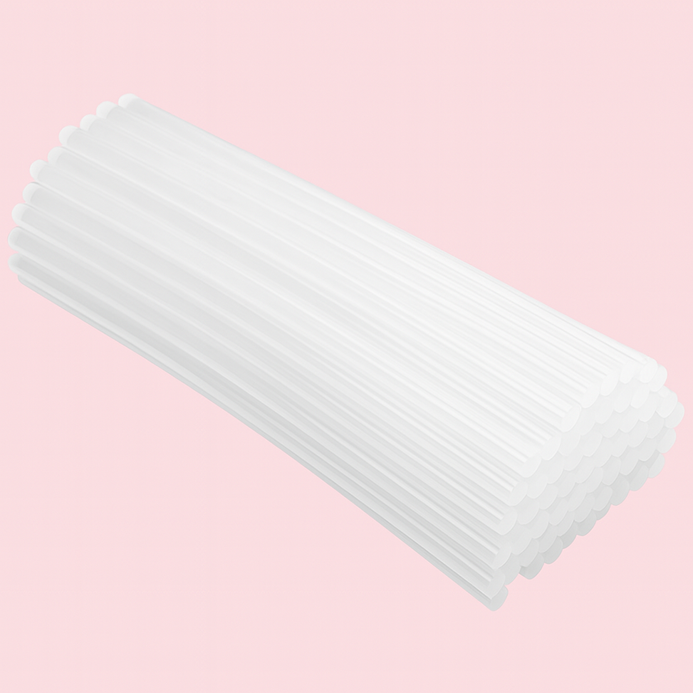 Keo nến (silicon) nhỏ G-05, dạng thỏi nhỏ, chất liệu keo trong, chảy đều, bám dính tốt – dùng với súng bắn keo mini trong các công việc thủ công, dán trang trí và sửa chữa nhẹ