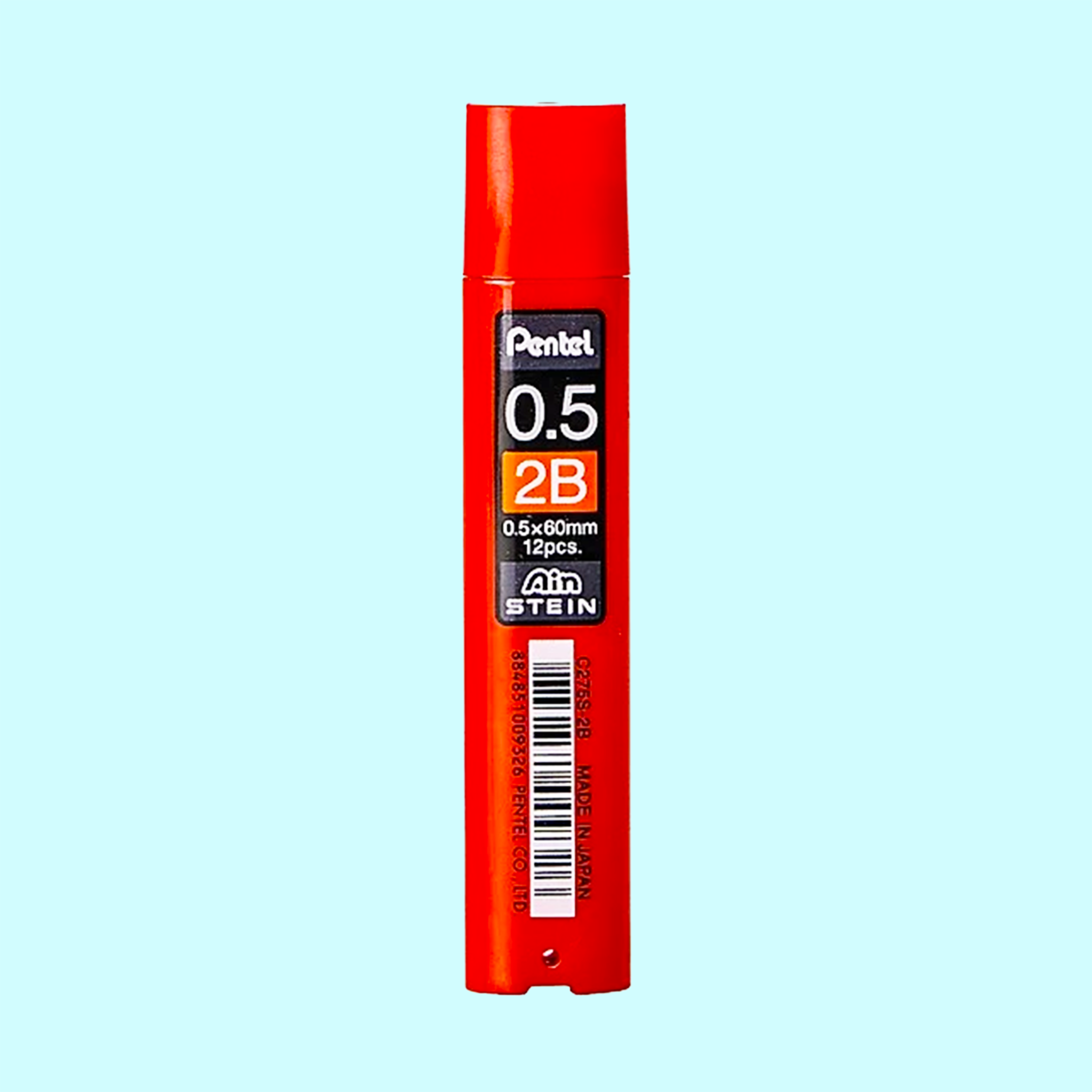 Ruột chì 2B 0.5mm Pentel C275S (60mm x 12 ngòi), nét đậm rõ, trơn mượt, dễ xóa, phù hợp cho học sinh, sinh viên và dân kỹ thuật