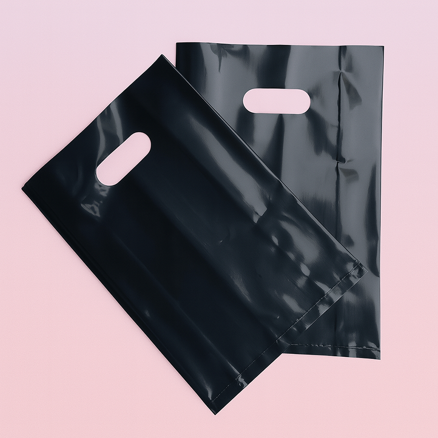 Túi hột xoài đặc biệt 20x30cm màu đen, chất liệu nhựa dẻo dai, quai xách chắc chắn – thích hợp đựng hàng hóa nhỏ tại cửa hàng, siêu thị và quầy tạp hóa
