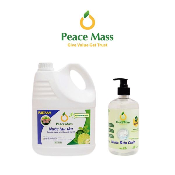 Peace Mass LSB1 Combo Sản Phẩm Peace Mass Nước Lau Sàn TD Chanh Sả